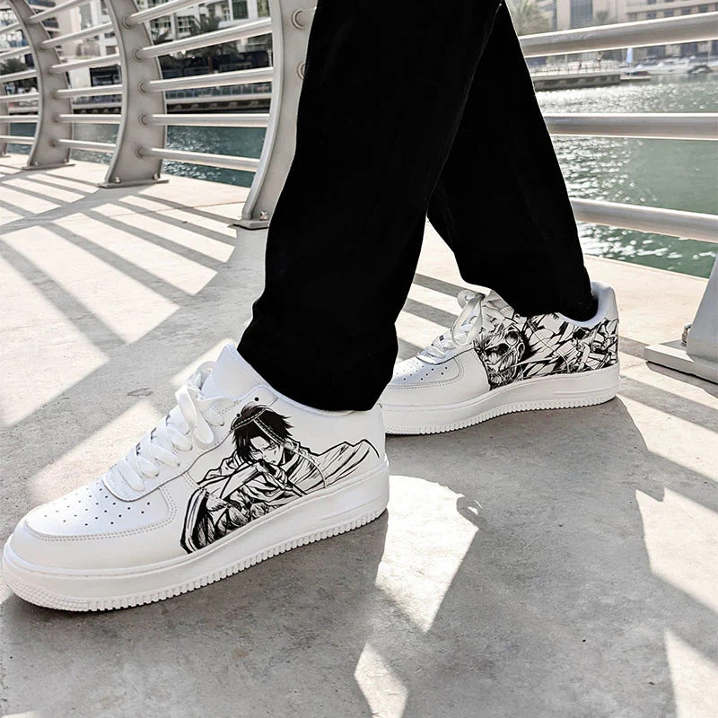 Eren Yeager X Levi Ackerman Low Top Sneakers